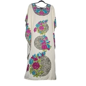 Good Times Beaded Floral Caftan